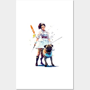 The Brave Nurse and Loyal Pug: Fighting for Justice Posters and Art